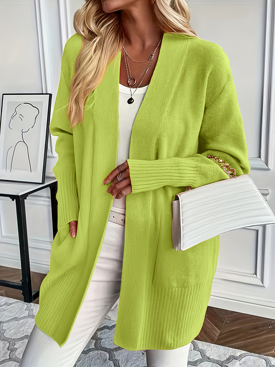 Charlotte | Draped Open-Front Cardigan