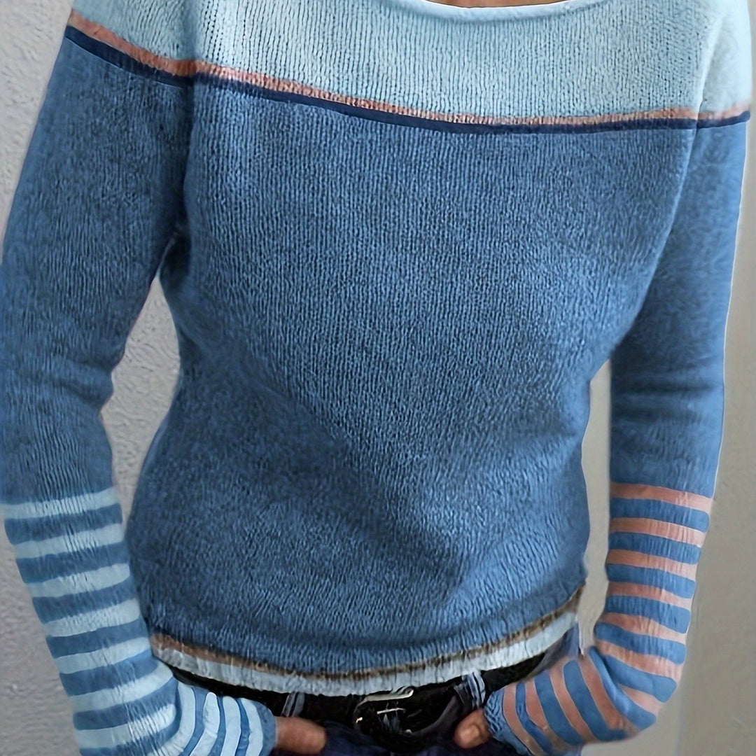 Sabine | Boat-Neck Color-Block Sweater