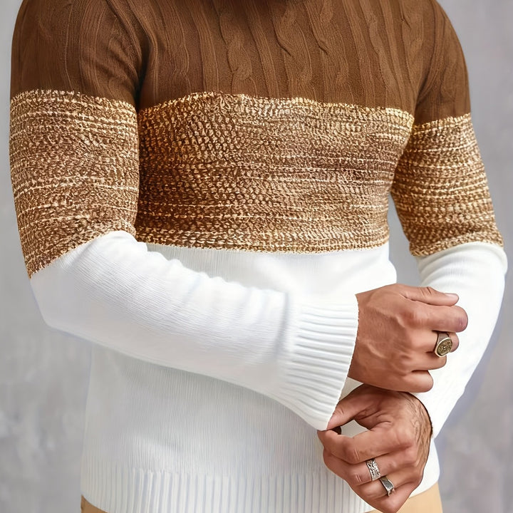 Wallace | Color-Block Crew Neck Pullover