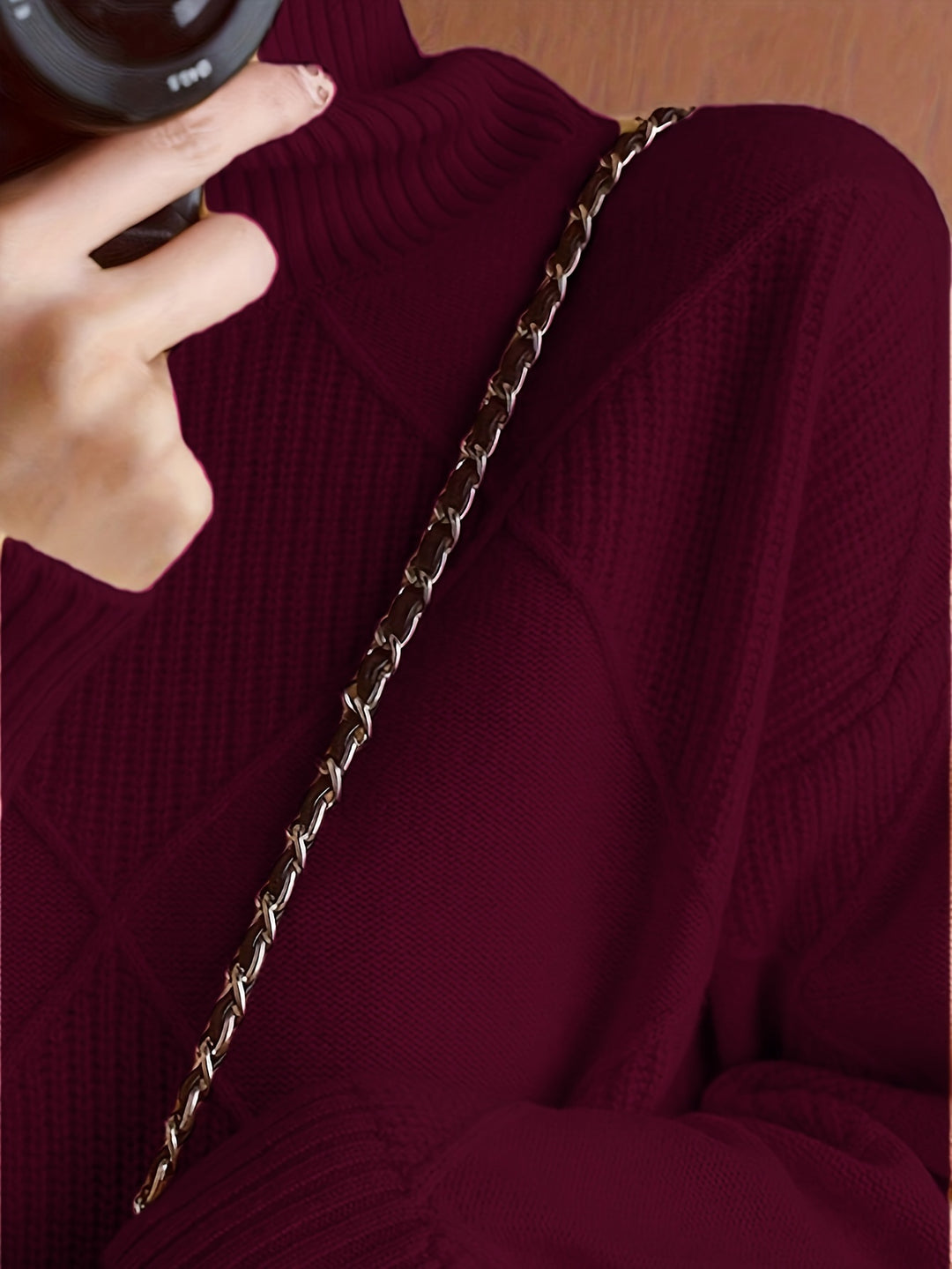 Maren | Textured Turtleneck Sweater