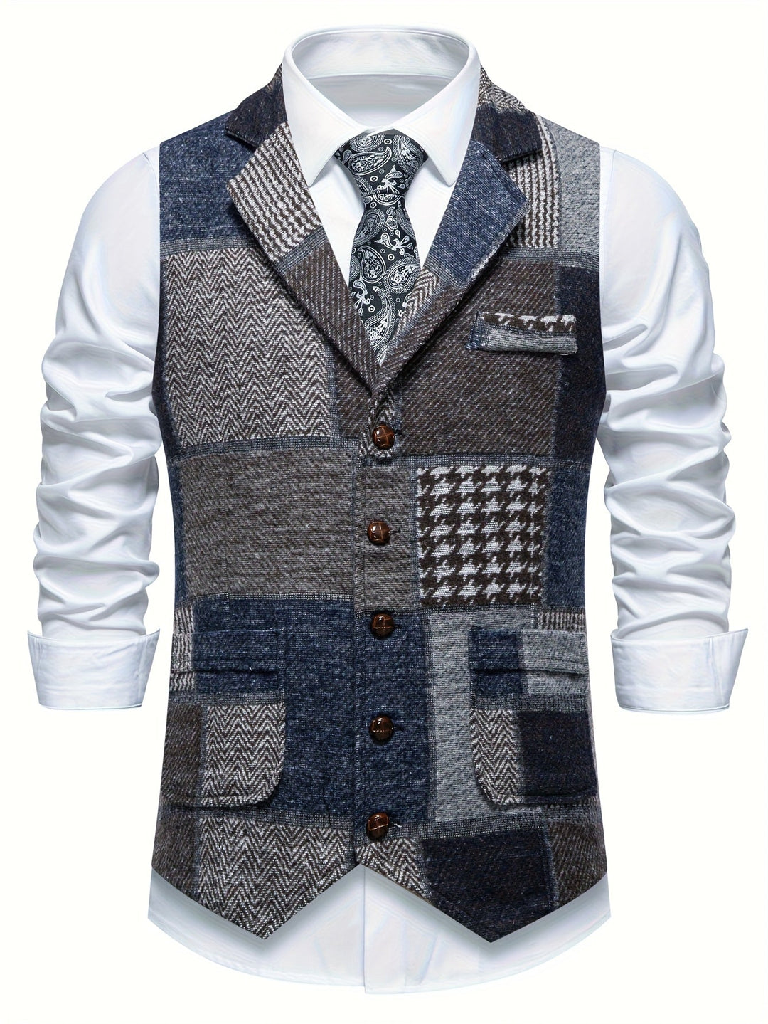 Trevor | Classic Herringbone Vest