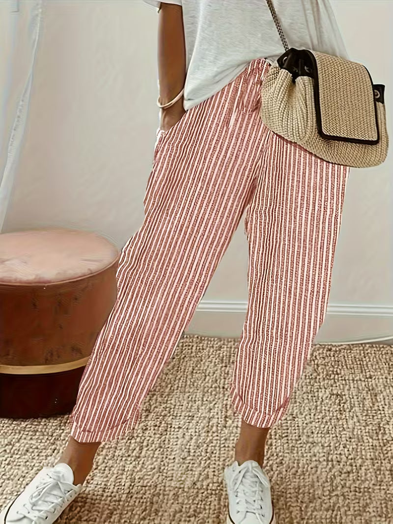 Marley | Striped Wide Leg Casual Pants