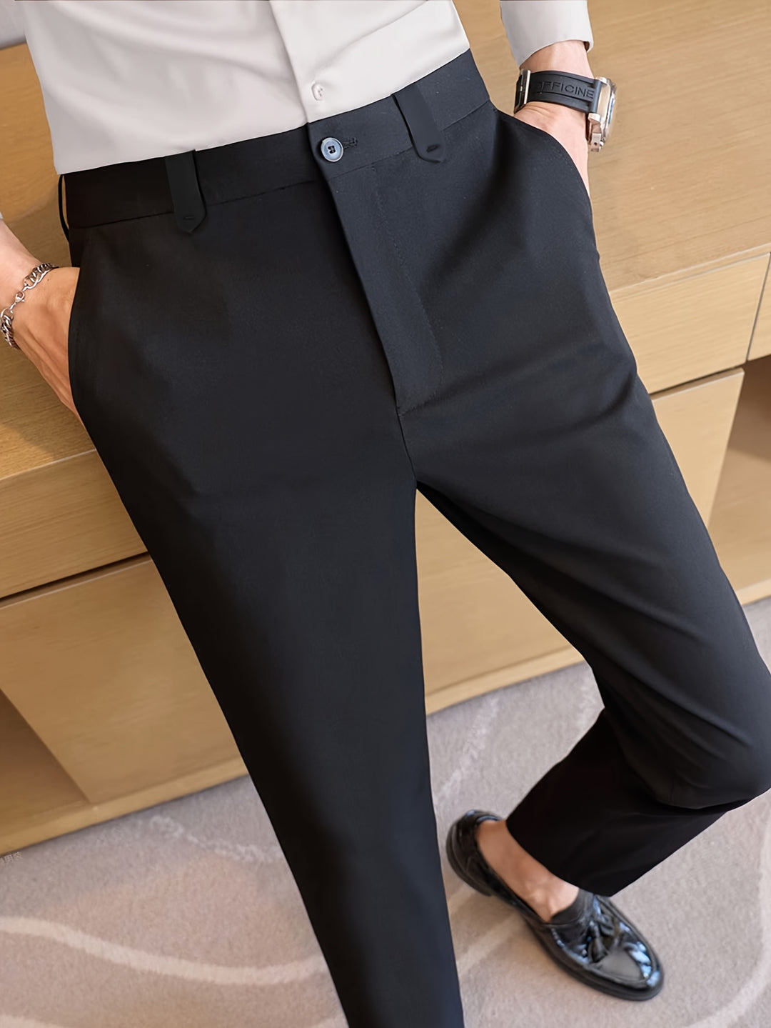 Foster | Tailored Straight-Leg Dress Trousers