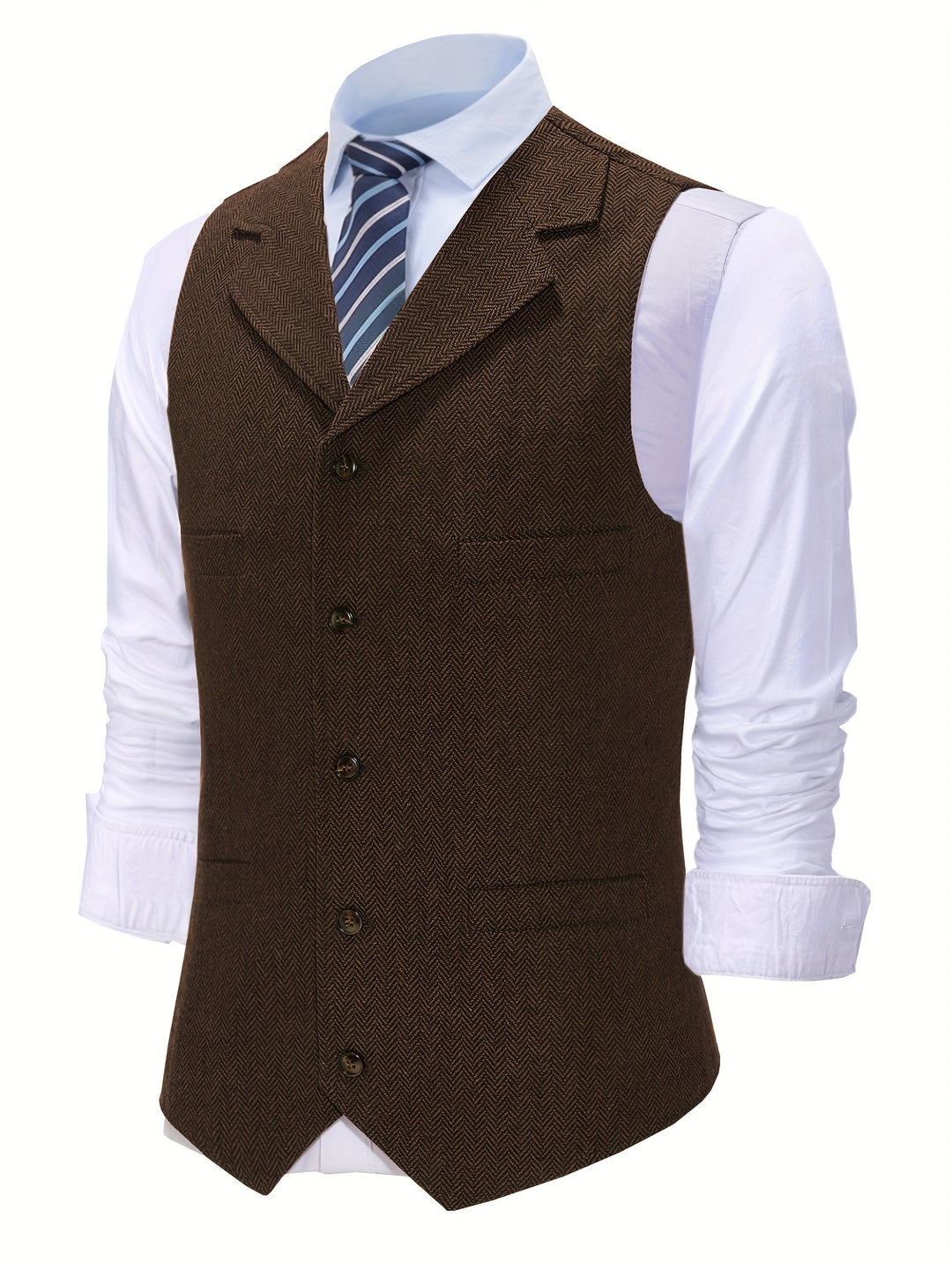 Ambrose | Herringbone Tailored Waistcoat