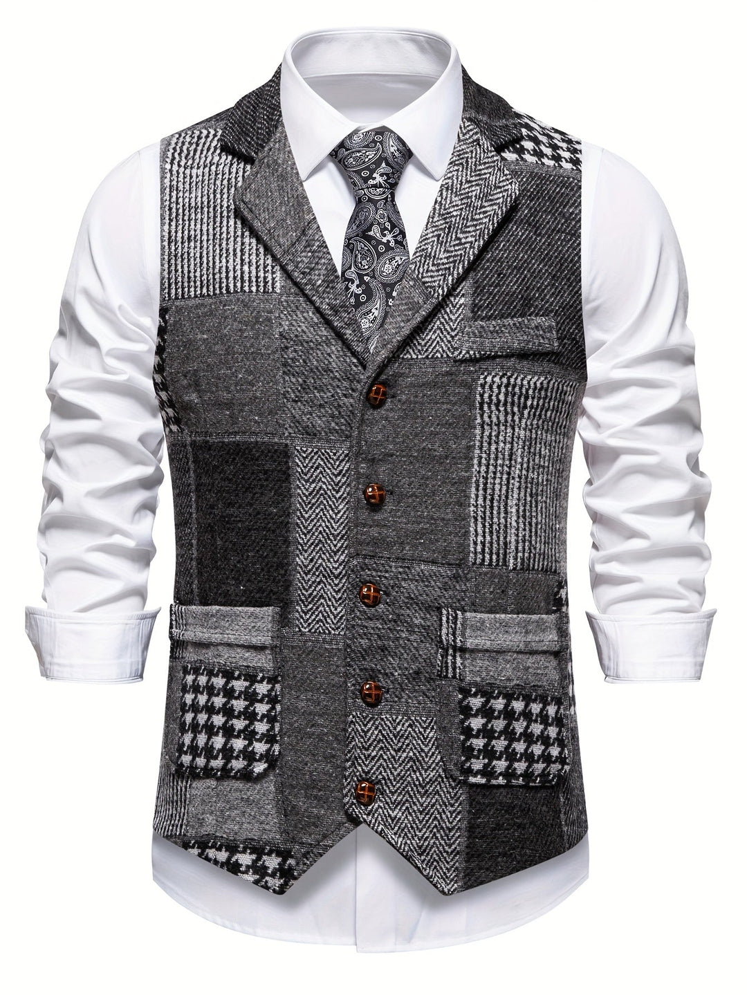 Trevor | Classic Herringbone Vest