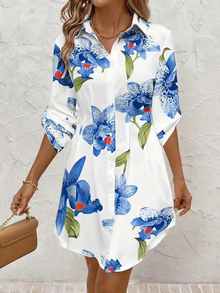 Rosalyn | Floral Button-Front Shirt Dress
