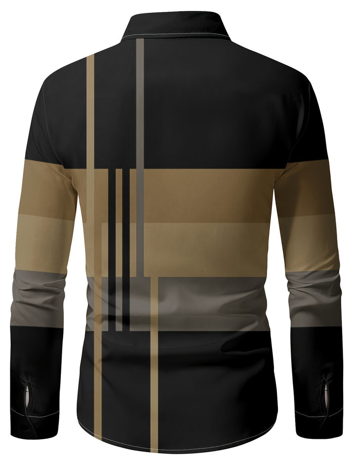 Nathan | Refined Colorblock Button-Up Shirt
