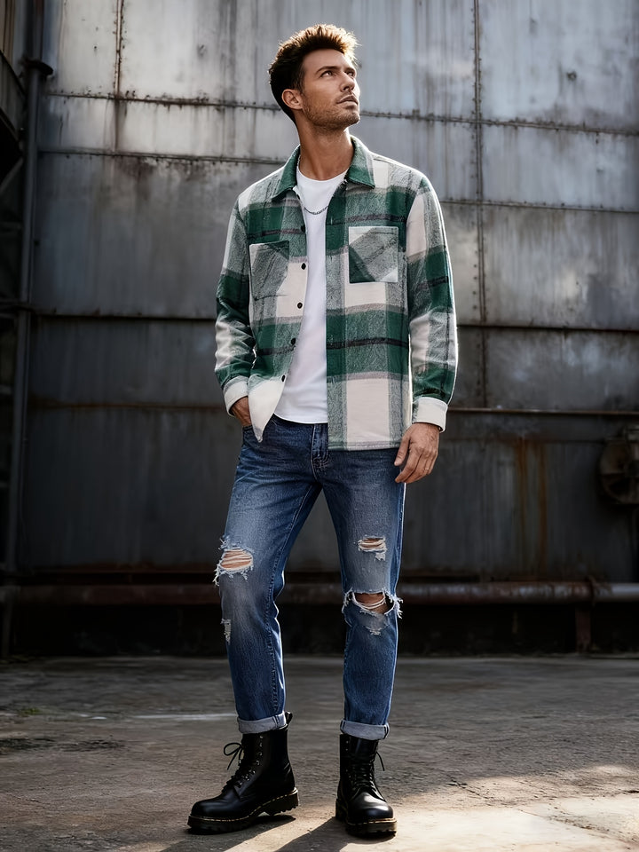 Elias | Rugged Plaid Shirt Jacket