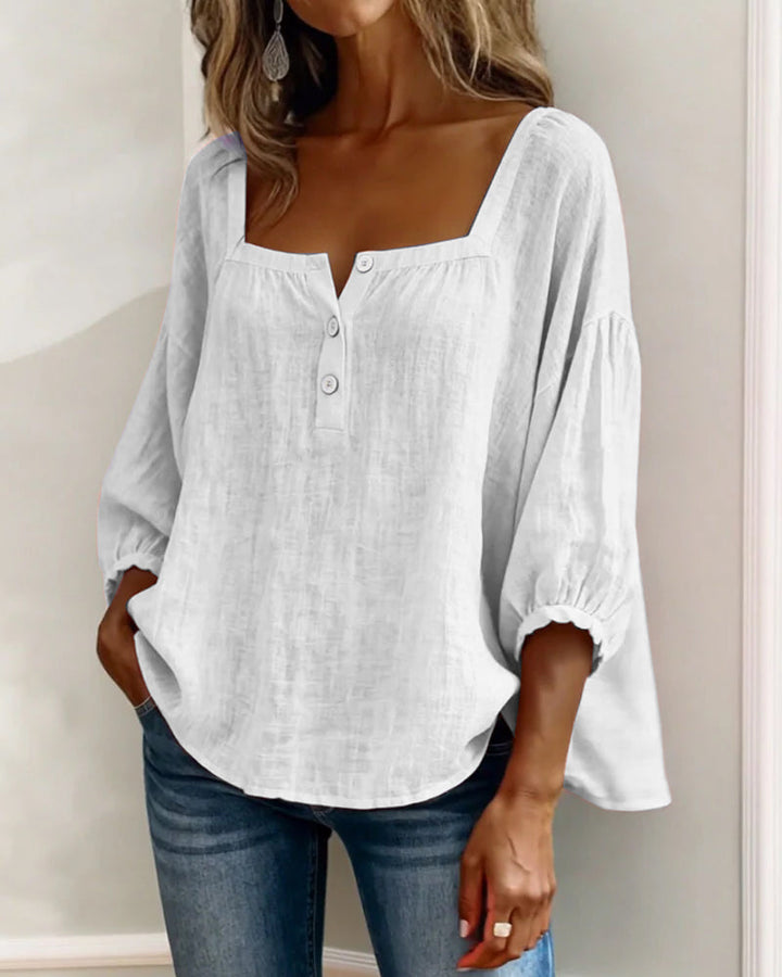 Florence | Relaxed Square-Neck Blouse
