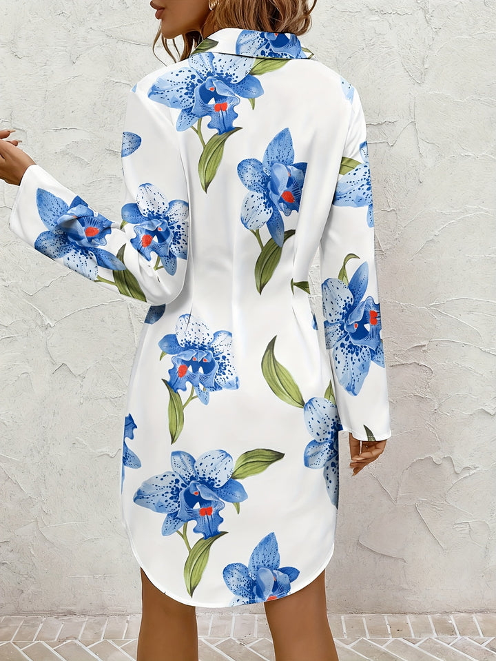 Rosalyn | Floral Button-Front Shirt Dress