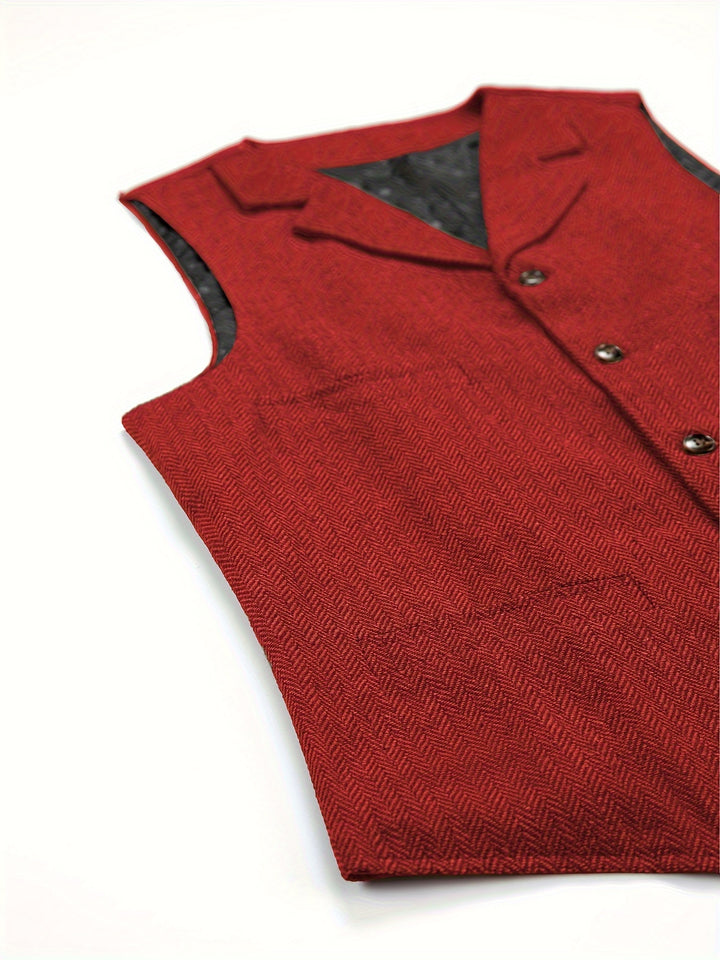 Waylon | Heritage Herringbone Vest