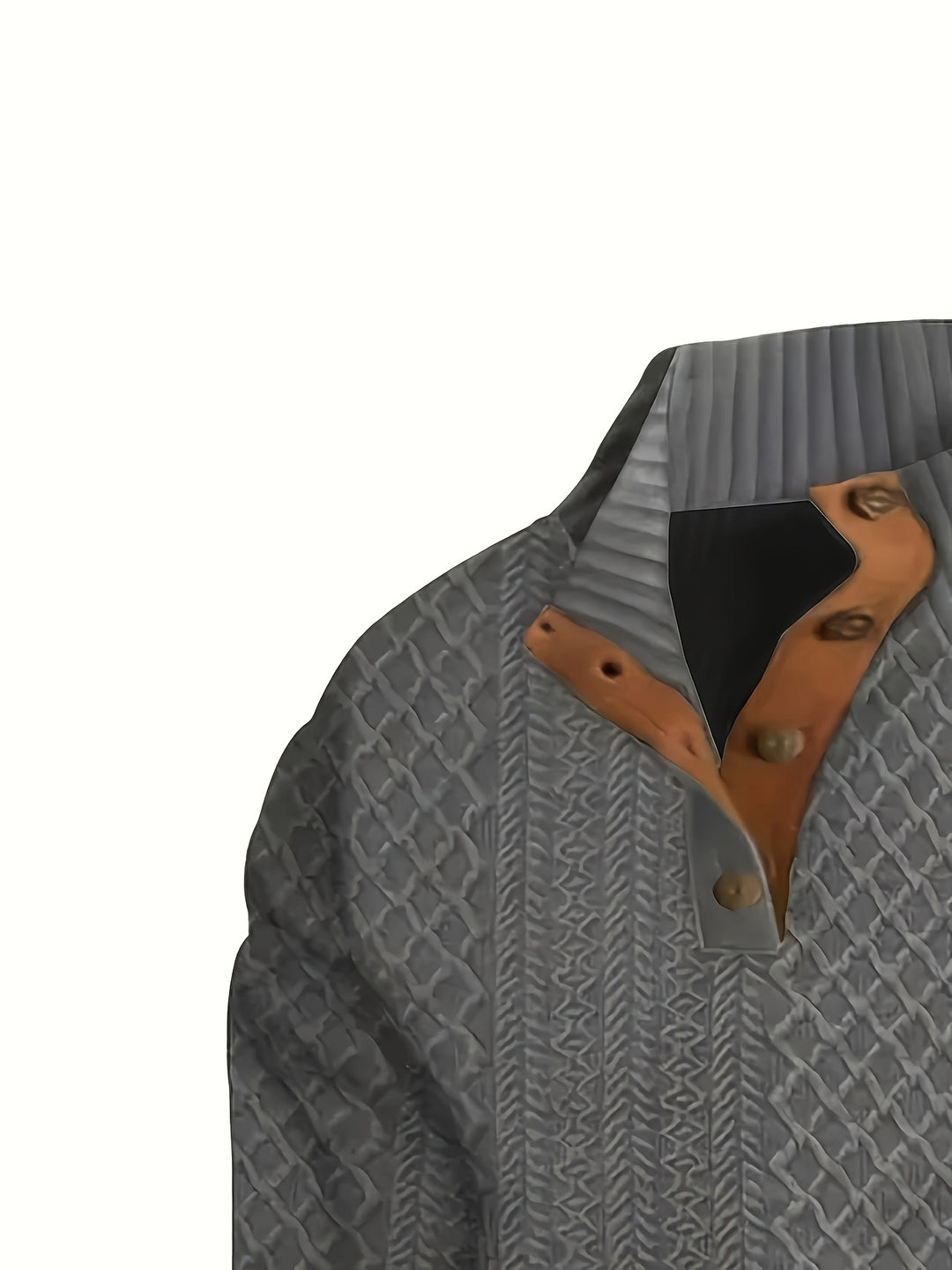 Rupert | Cable-Knit Stand Collar Sweater
