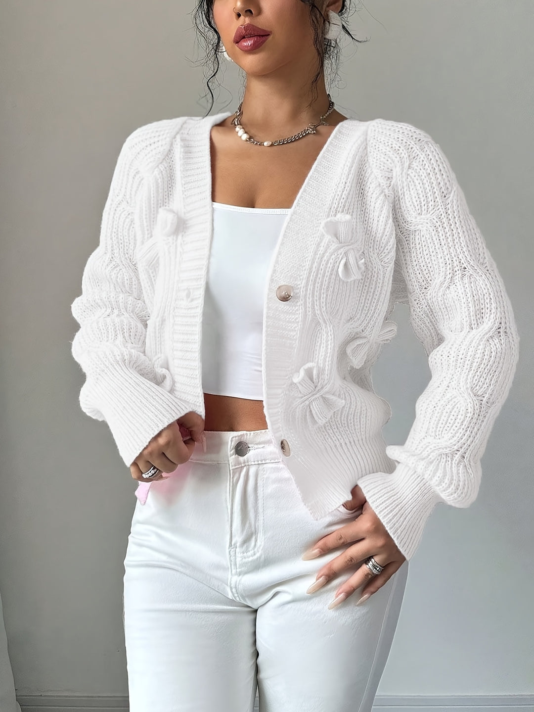 Margot | Soft Bow-Detail Cardigan