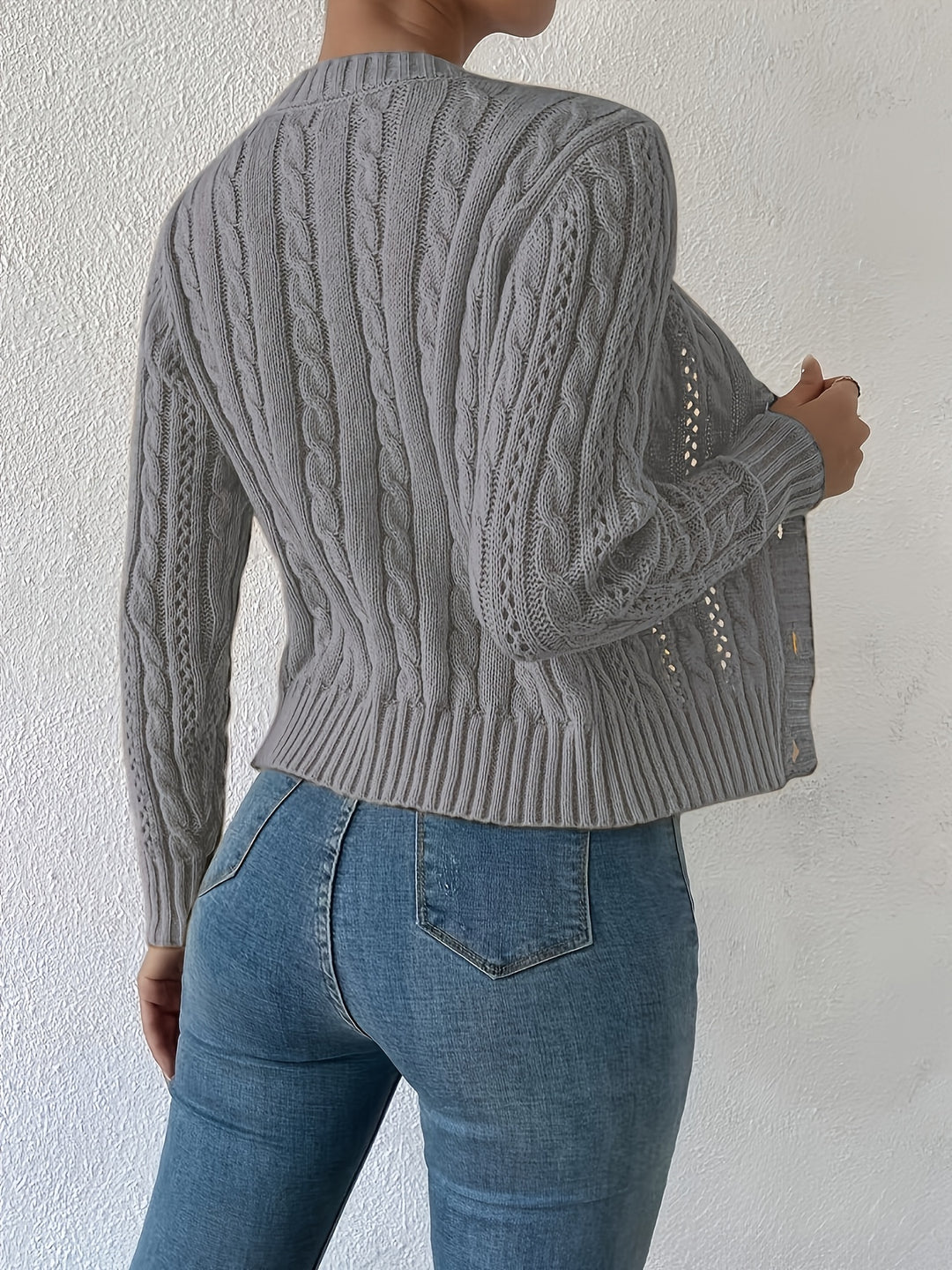 Rosalind | Classic Cable-Knit Cardigan