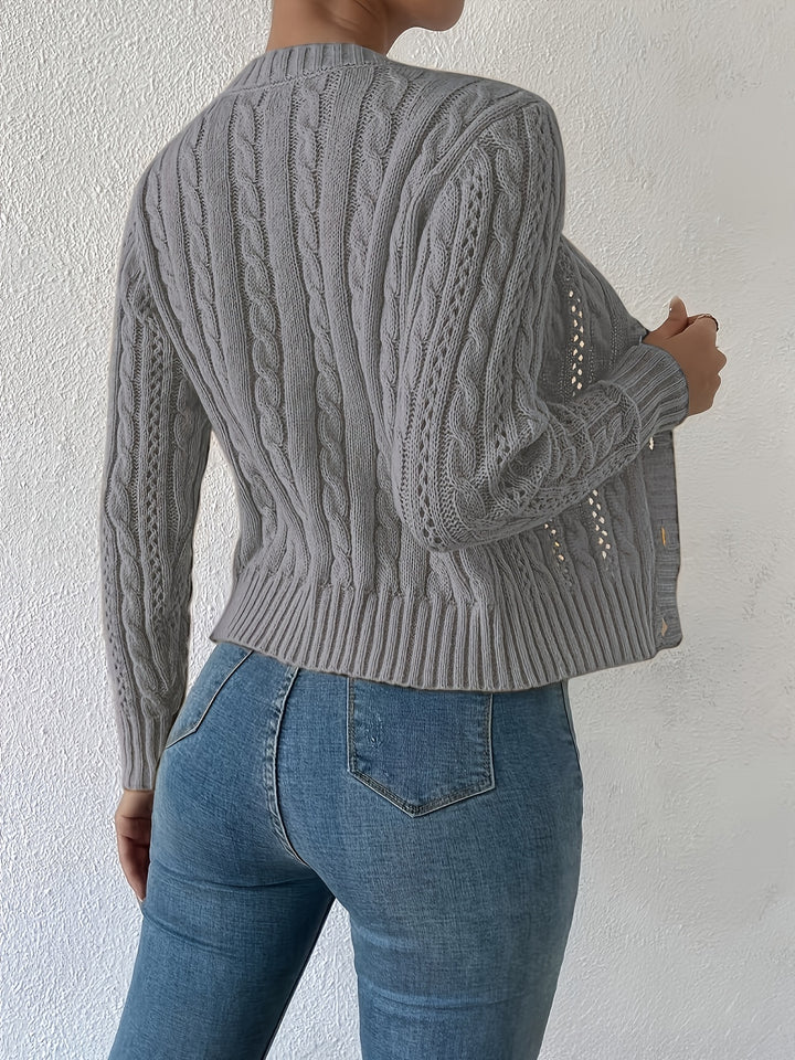 Rosalind | Classic Cable-Knit Cardigan