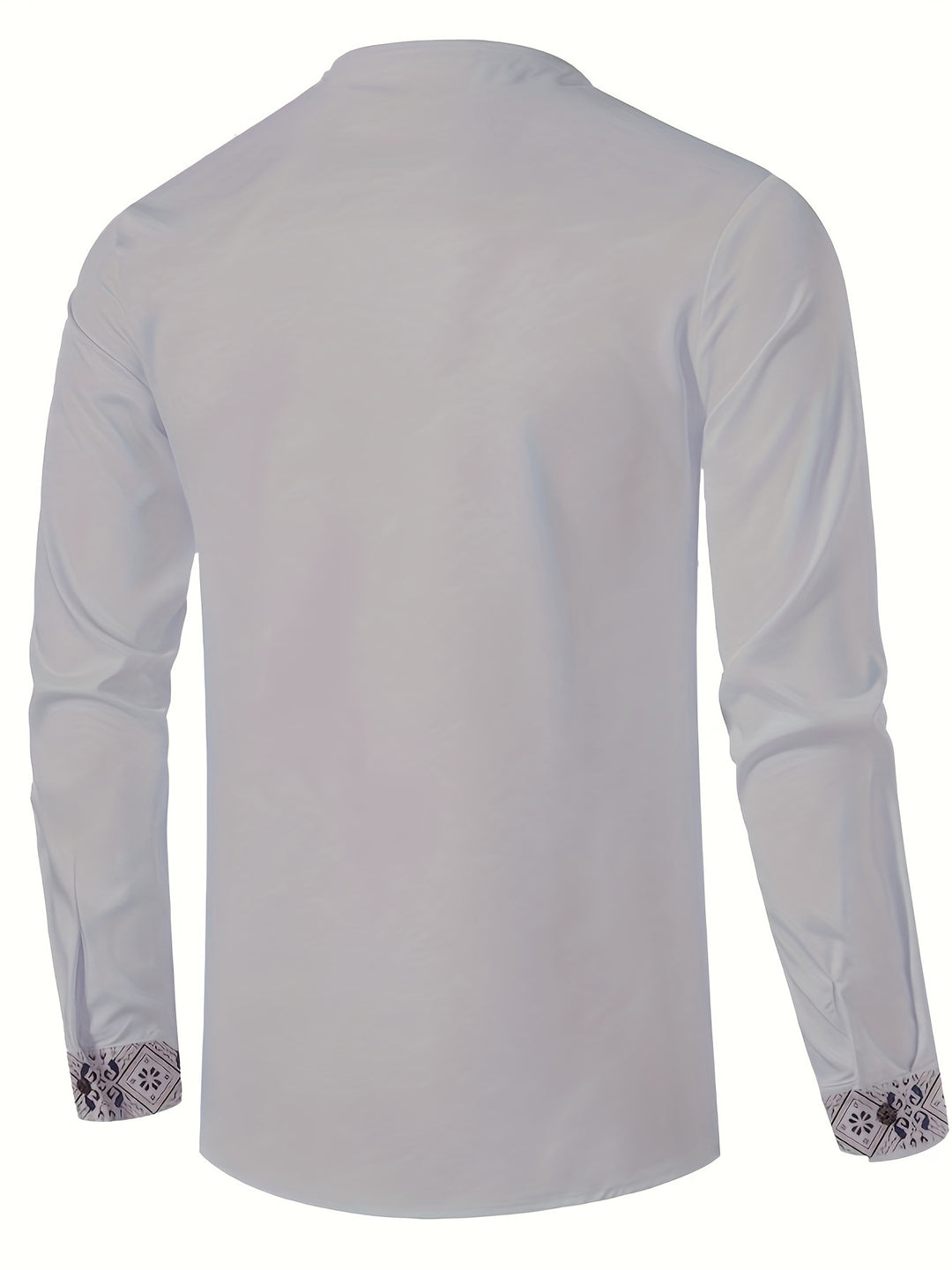 Rafael | Patterned Stand-Collar Henley Shirt
