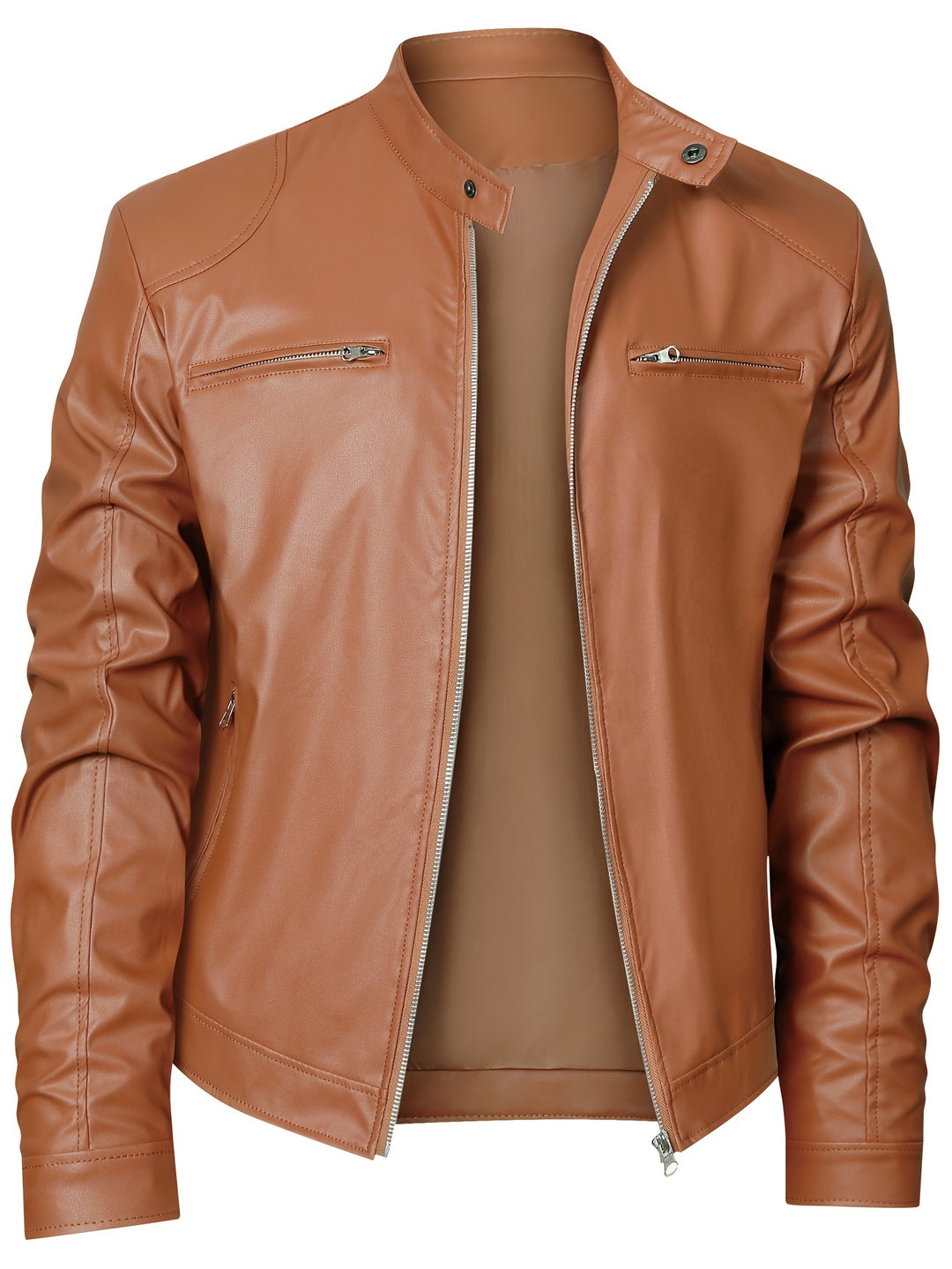 Dominic | Classic Stand-Collar Moto Jacket
