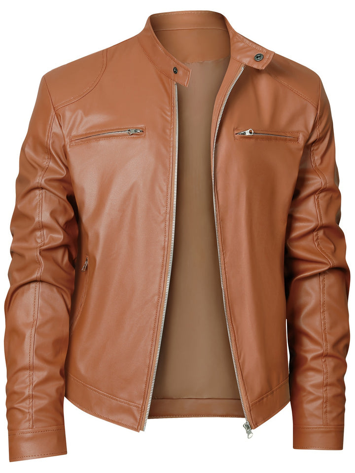 Dominic | Classic Stand-Collar Moto Jacket