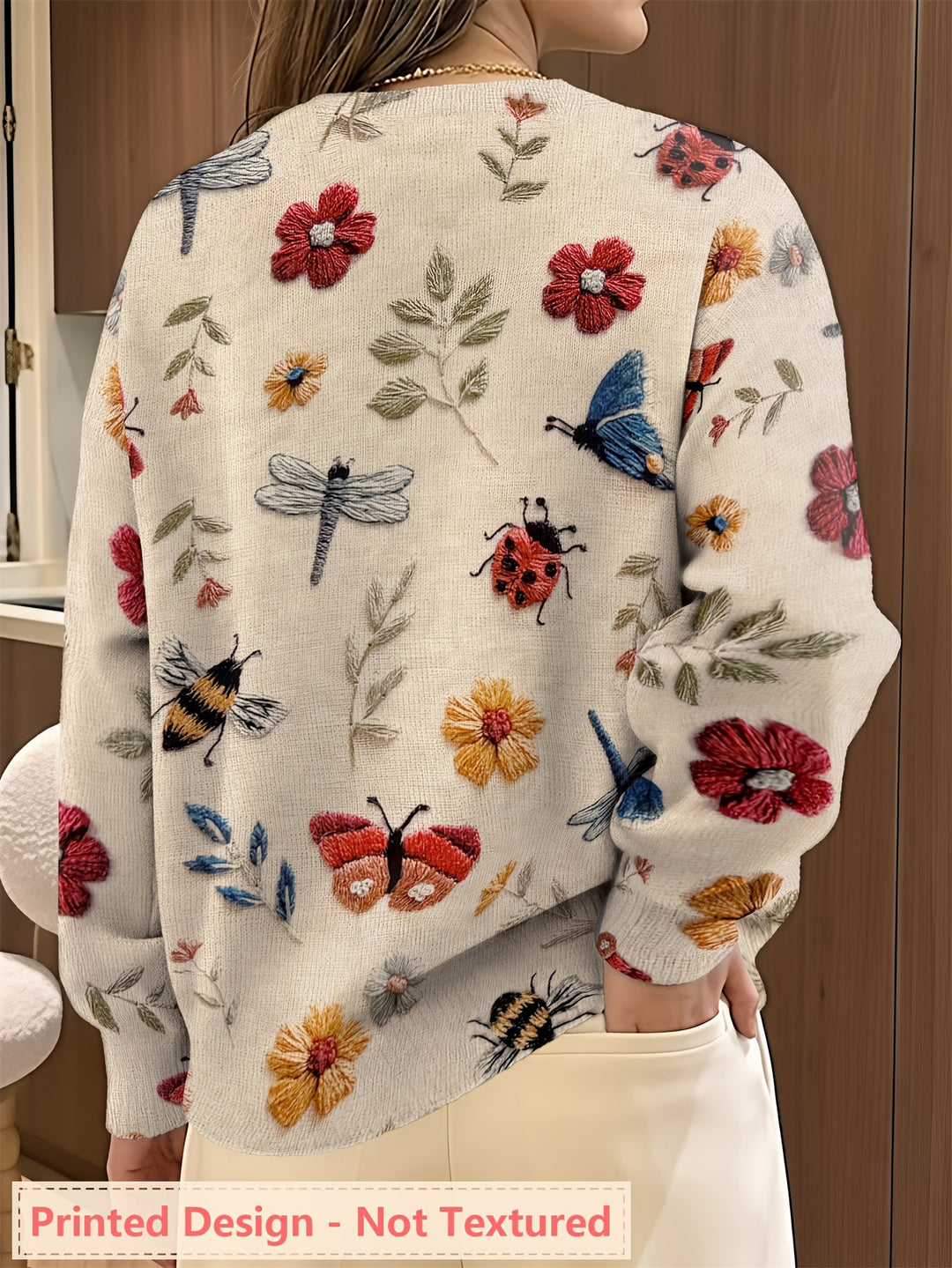 Cynthia | Botanical Crew Neck Sweater