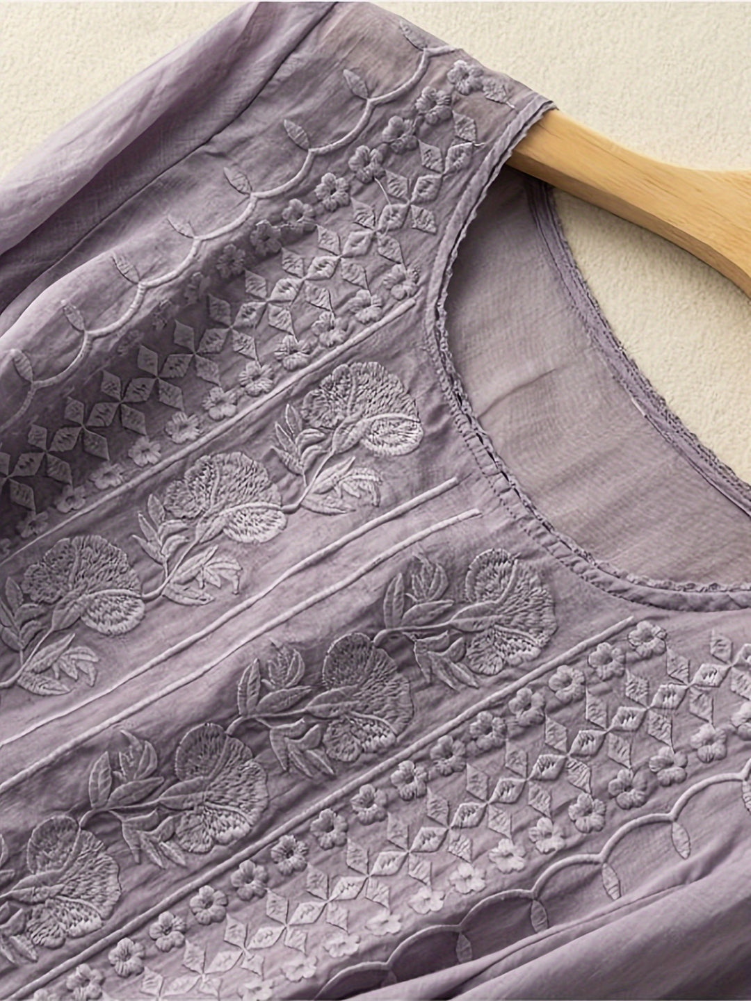Rosina | Embroidered Scoop-Neck Blouse