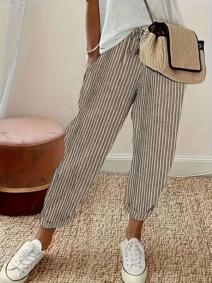 Marley | Striped Wide Leg Casual Pants