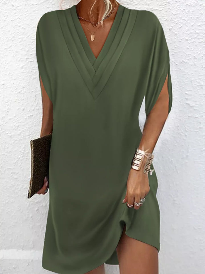Emery | Classic V Neck Mini Dress