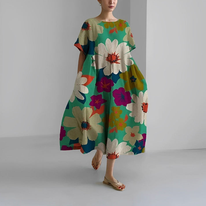 Simone | Casual Floral Midi Dress
