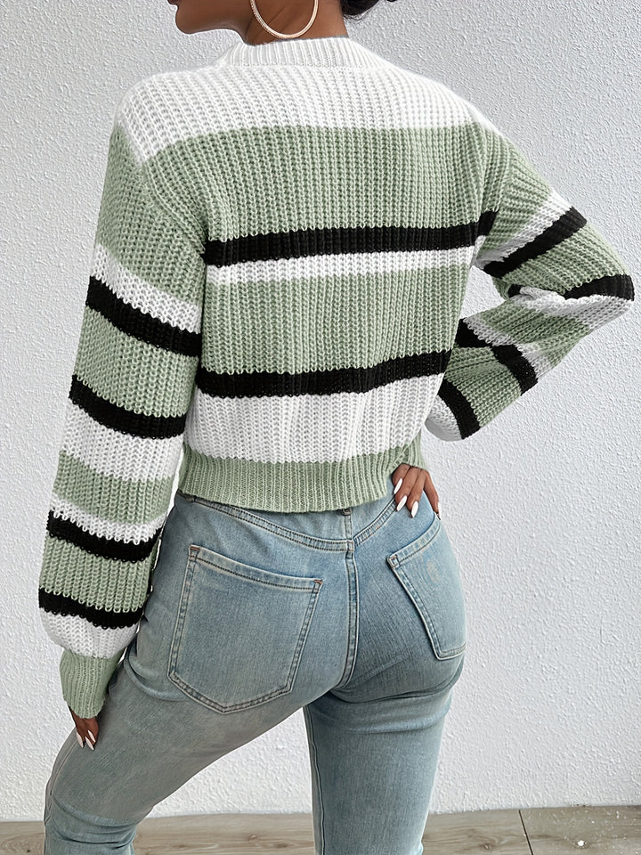Whitney | Striped Round-Neck Sweater