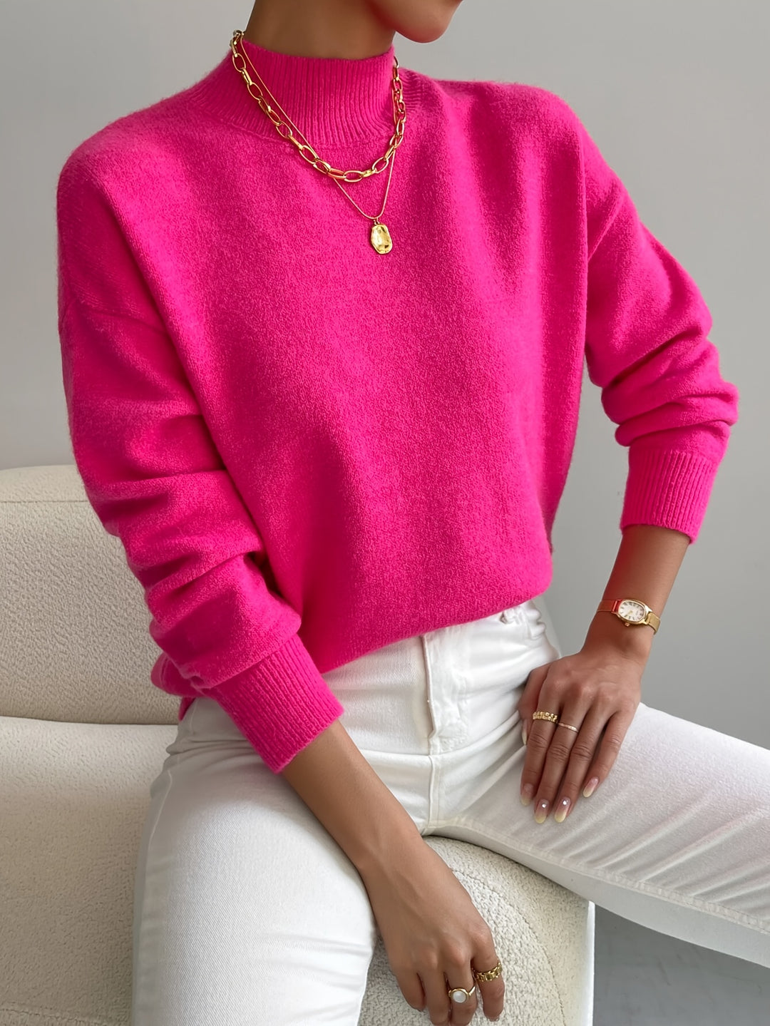 Annika | Refined Mock Neck Sweater