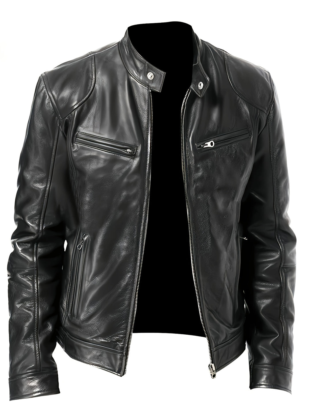 Bruno | Classic Stand-Collar Moto Jacket