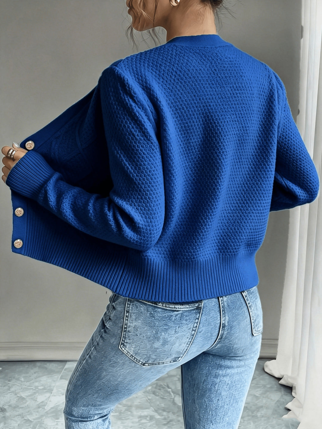 Matilda | Cable-Knit Button-Front Cardigan