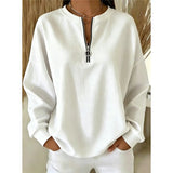 Vivienne | Quarter-Zip High-Neck Sweatshirt