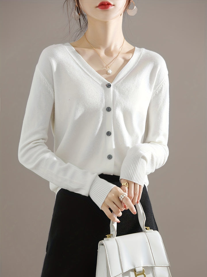 Cassandra | Lightweight Button-Front Cardigan