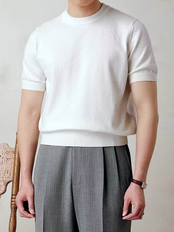 Emerson | Refined Crew-Neck Short-Sleeve Top