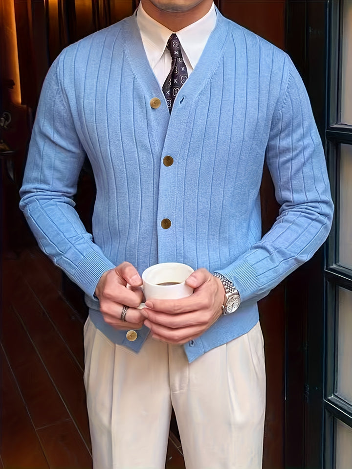 Leland | Ribbed Button-Up Cardigan