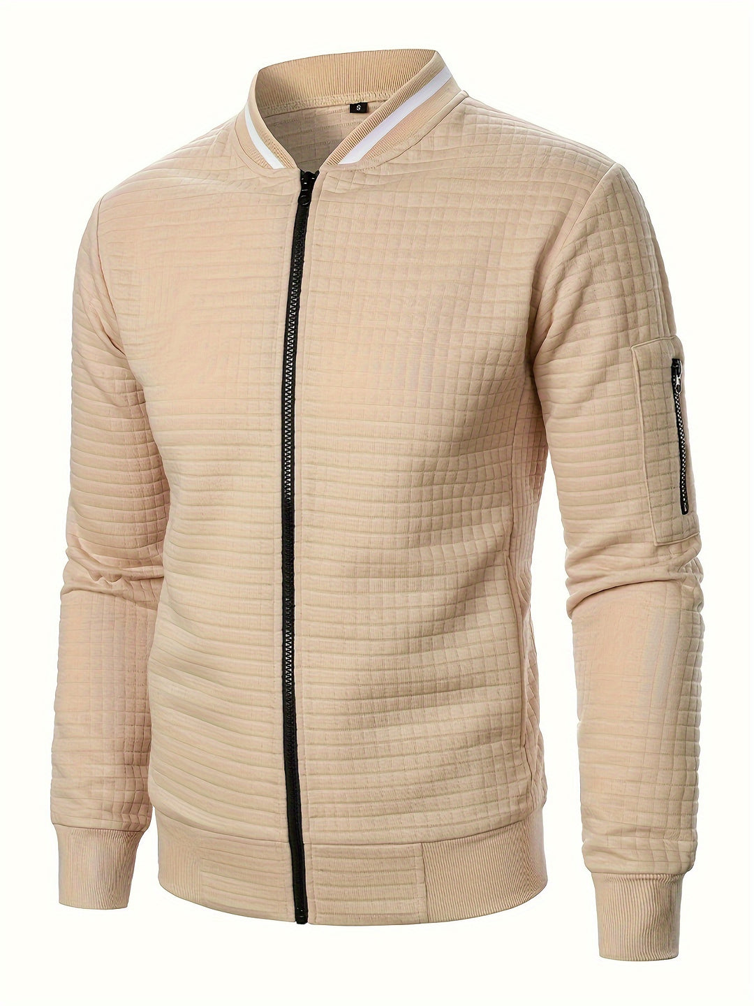 Hayes | Textured Zip Bomber Jacket