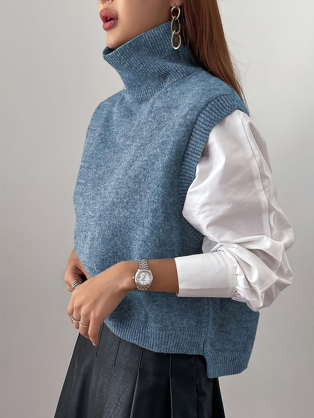 Rosabel | High-Neck Sweater Vest