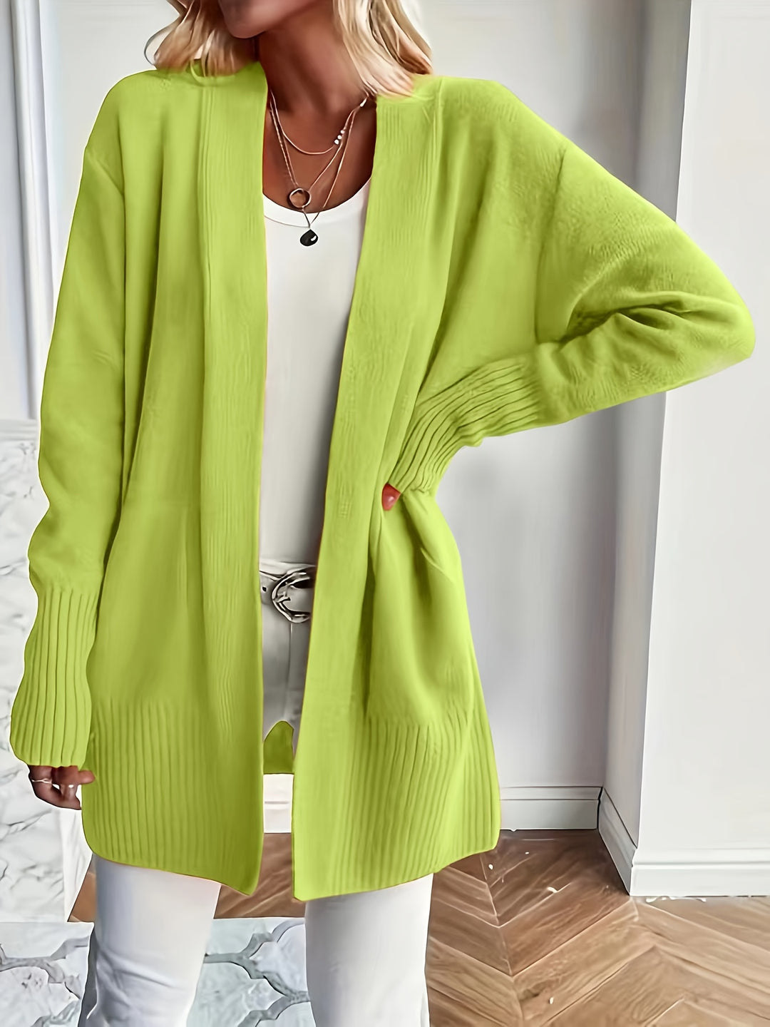 Charlotte | Draped Open-Front Cardigan