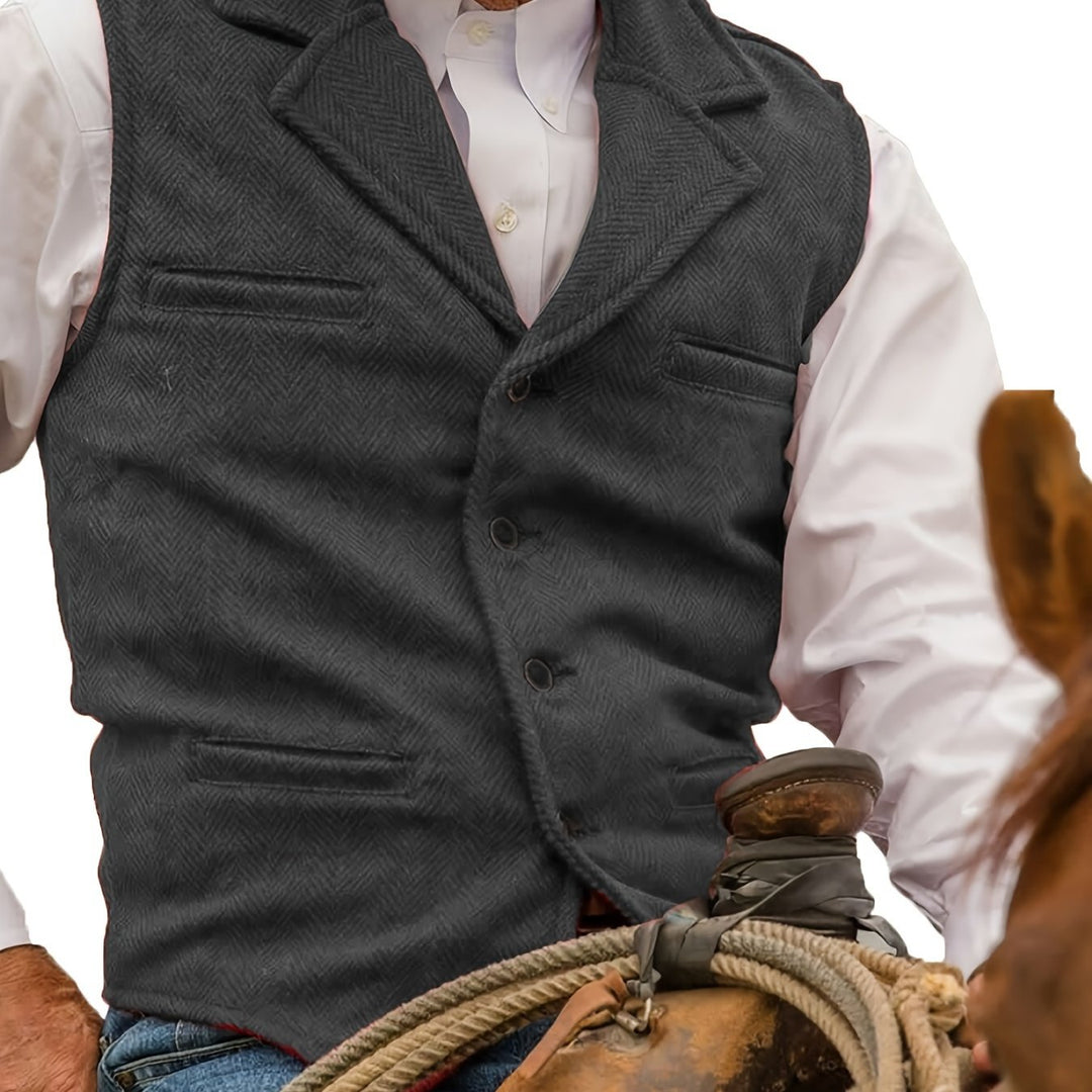 Waylon | Heritage Herringbone Vest