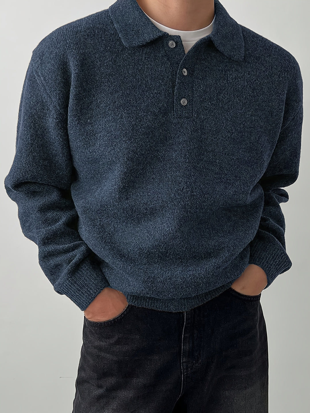 Garrett | Refined Collared Polo Sweater