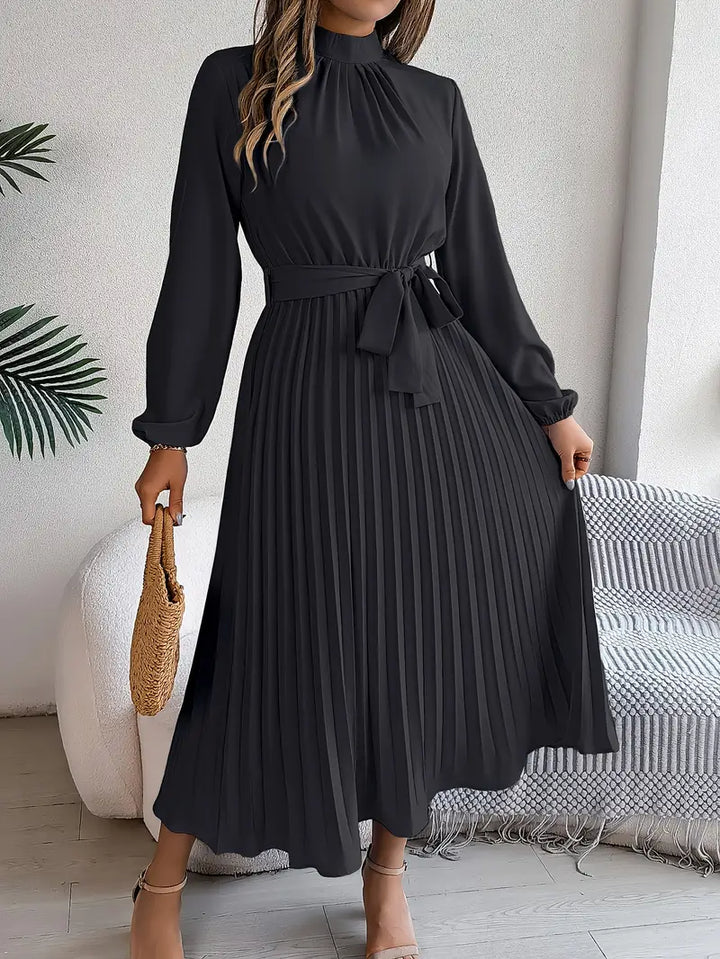 Isabelle | Elegant Belted Waist Midi Dress