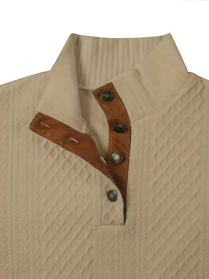 Rupert | Cable-Knit Stand Collar Sweater