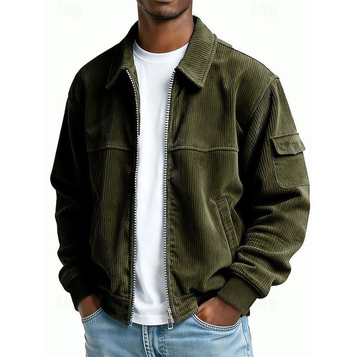 Wade | Ribbed Textured Zip Jacket