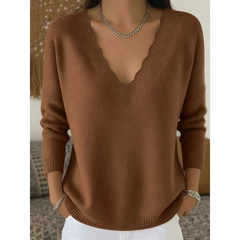 Marlowe | Scalloped V-Neck Halloween Sweater