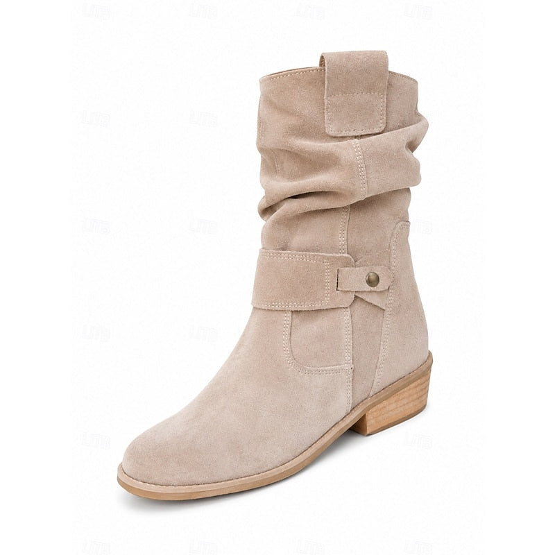 Annika | Slouchy Buckle Ankle Boots