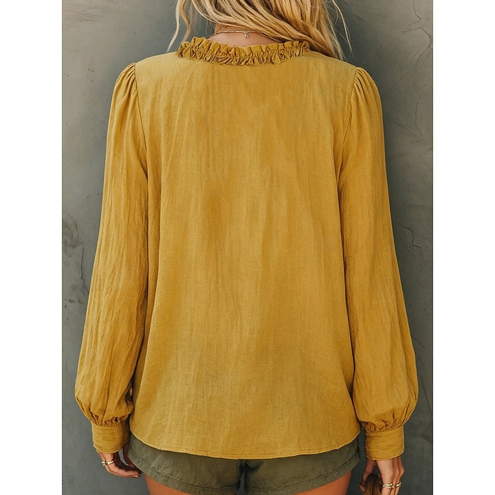 Brielle | Ruffled V-Neck Blouse