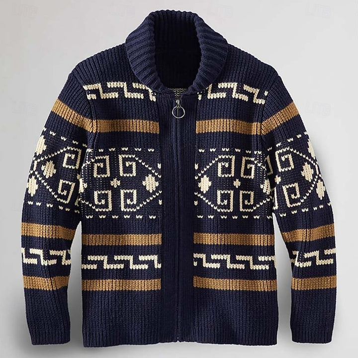 Dean | Patterned Zip Cardigan