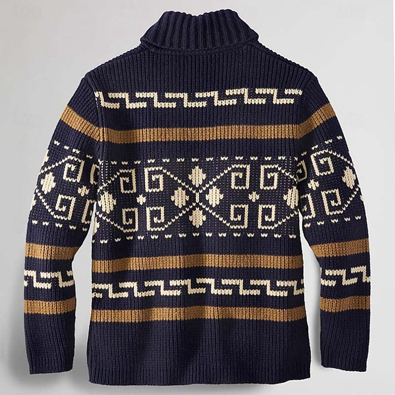 Dean | Patterned Zip Cardigan