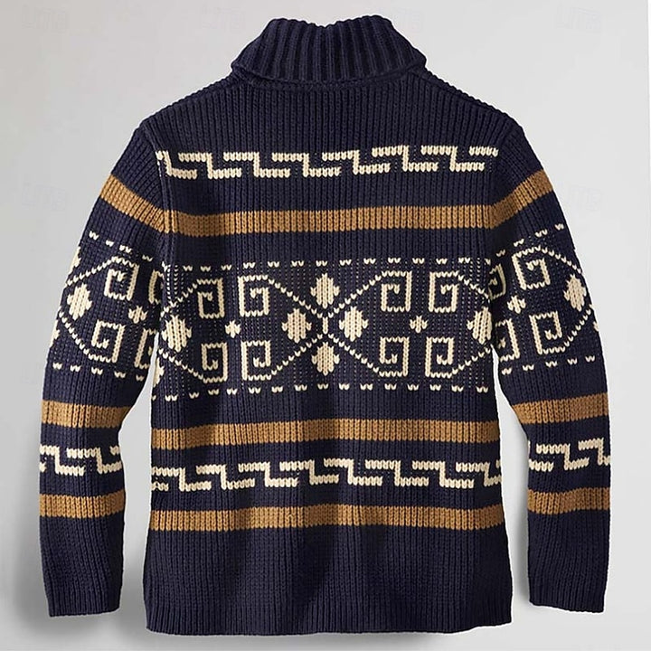 Dean | Patterned Zip Cardigan