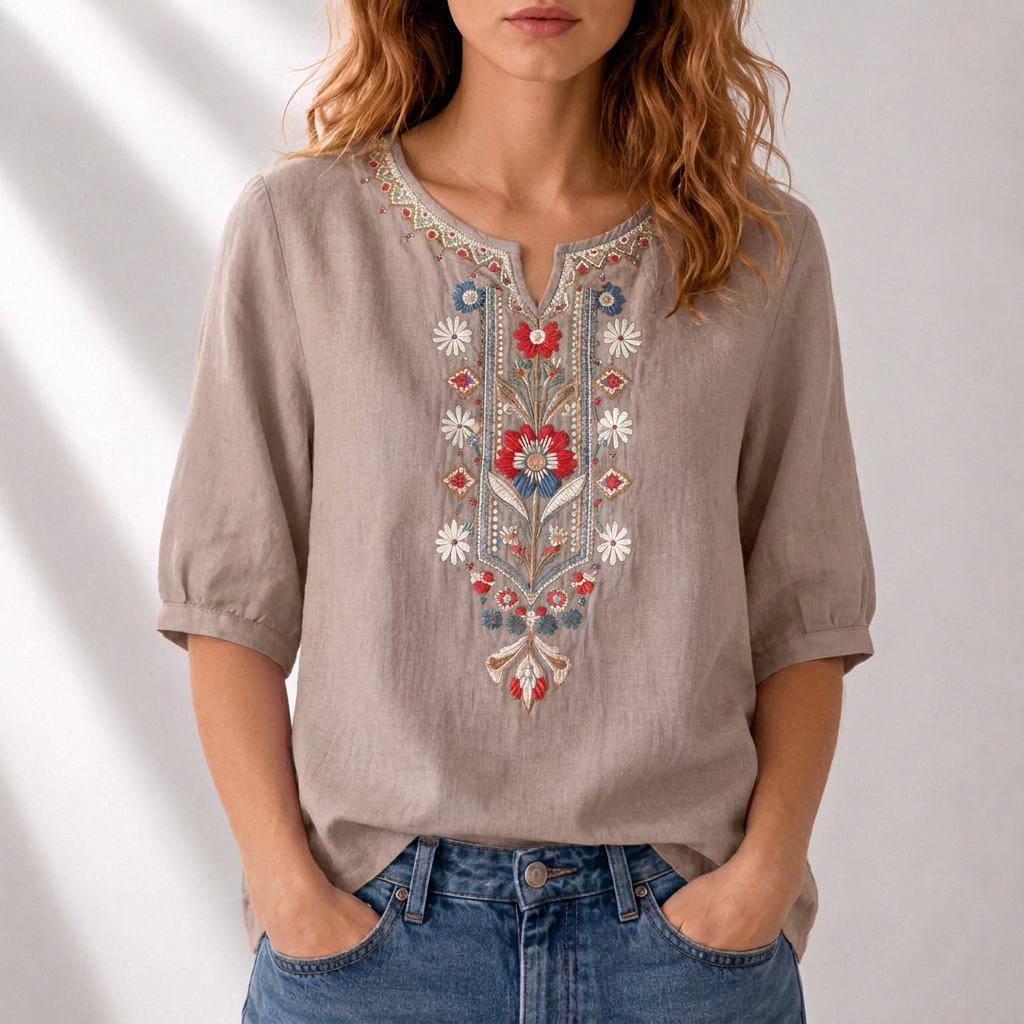 Rosanna | Floral Embroidered Blouse